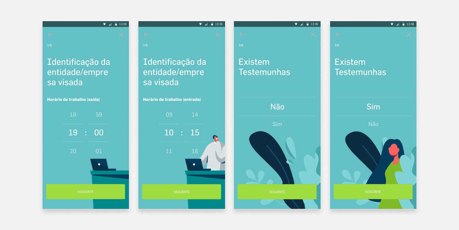 app screens
