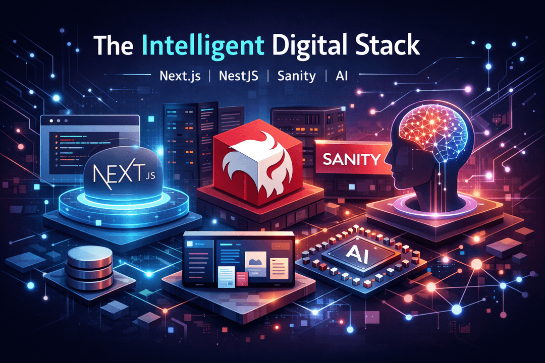 The Intelligent Digital Stack: Building Scalable Products with Next.js, NestJS, Sanity, and AI The Intelligent Digital Stack: Building Scalable Products with Next.js, NestJS, Sanity, and AI