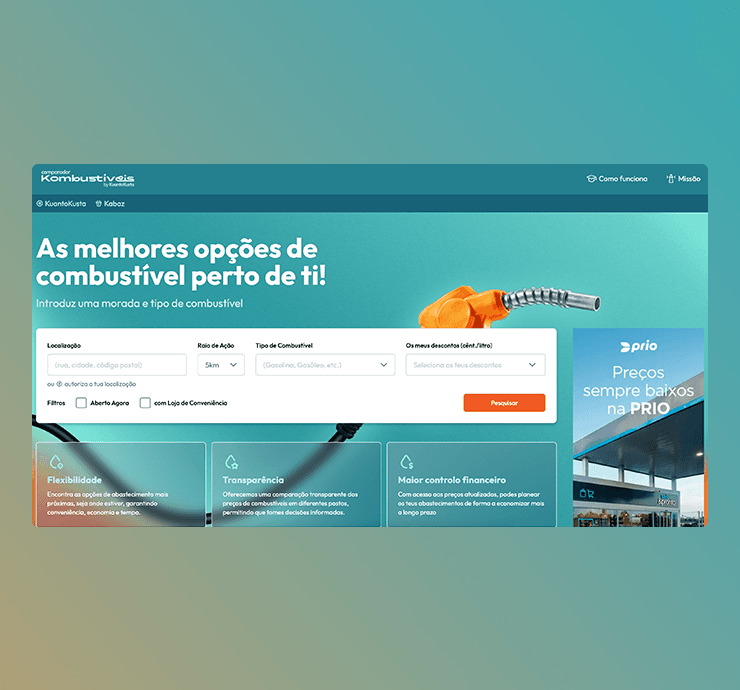 Kombustíveis by Kuanto Kusta Website & App Kombustíveis by Kuanto Kusta Website & App